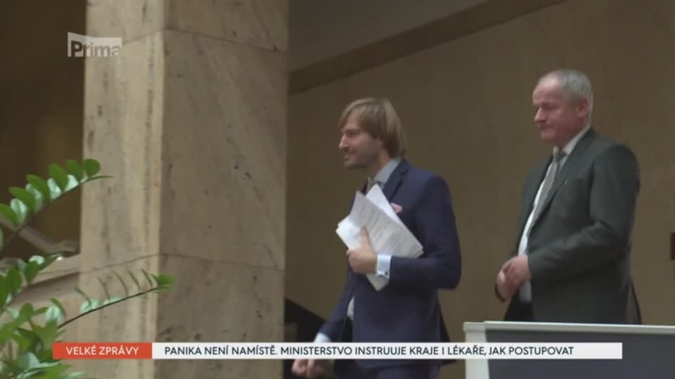 27. 2. 2020 VELKÉ ZPRÁVY: PANIKA NENÍ NAMÍSTĚ. MINISTERSTVO INSTRUUJE KRAJE I LÉKAŘE, JAK POSTUPOVAT